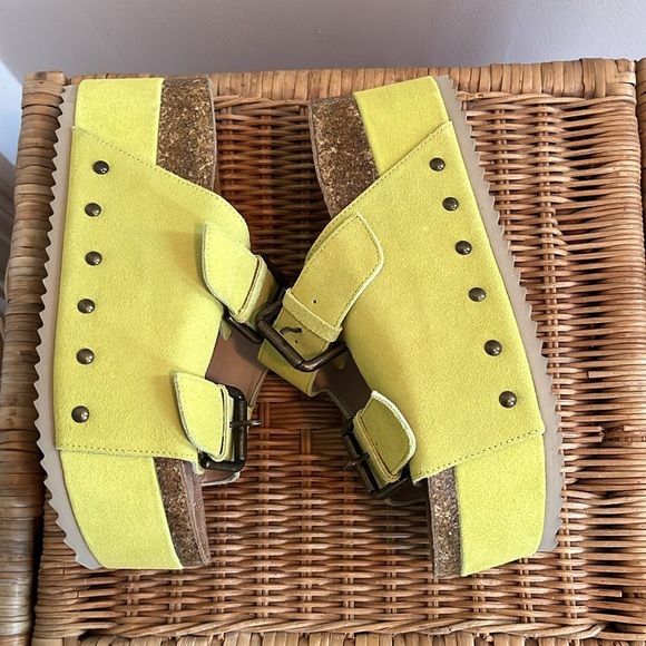 Free People x Intentionally Rule Breaker Flatform Sandals Size 7 NEW - Picture 16 of 17